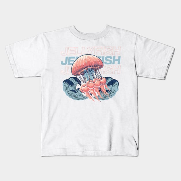 Jellyfish Kids T-Shirt by IkonLuminis